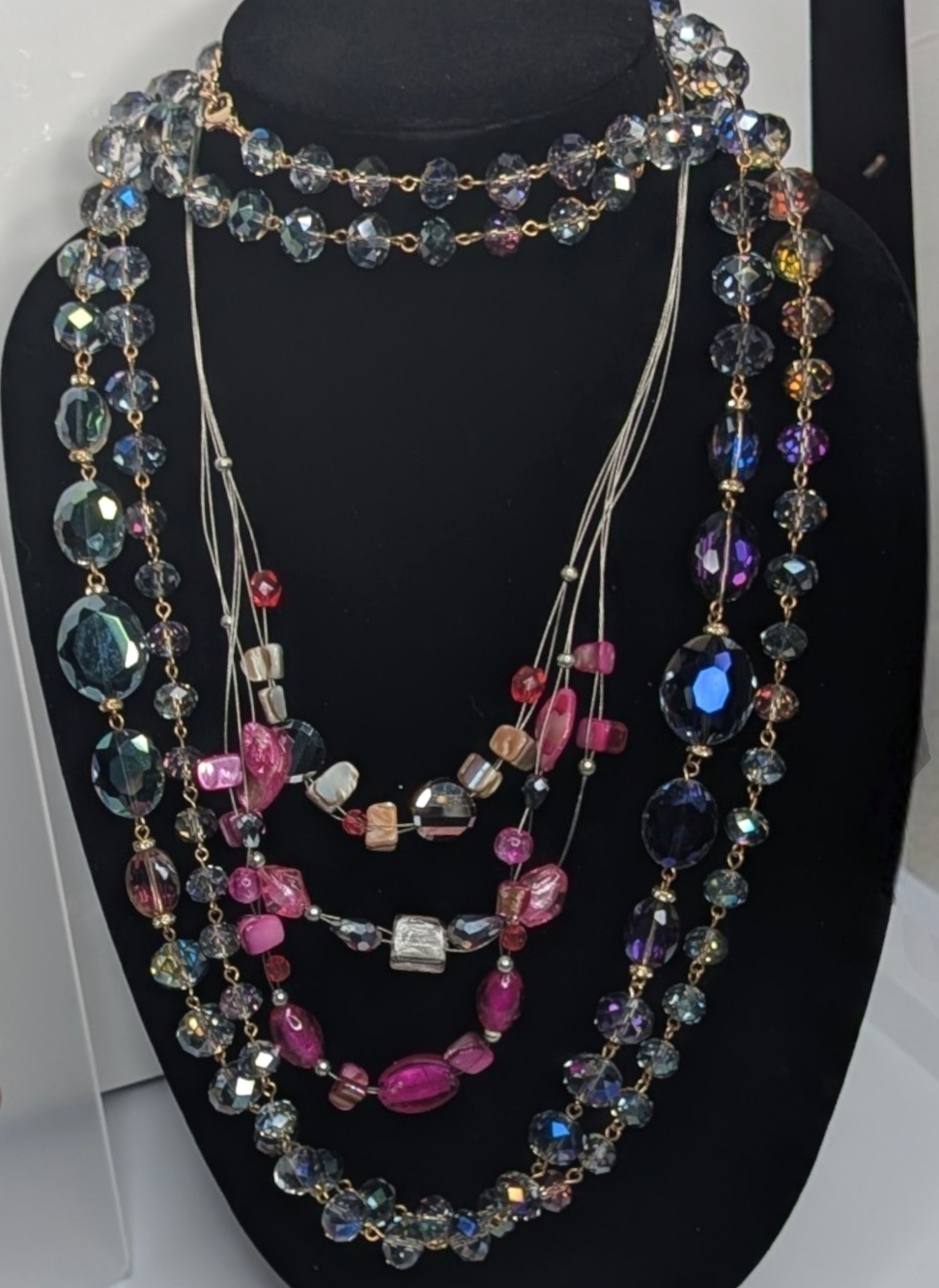 Vintage Modern Jewelry‎ Crystal Pearl Necklace Earrings Pendants Brooches Lot - Picture 3 of 16